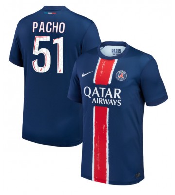 Paris Saint-Germain Willian Pacho #51 Replika Hjemmebanetrøje 2024-25 Kortærmet